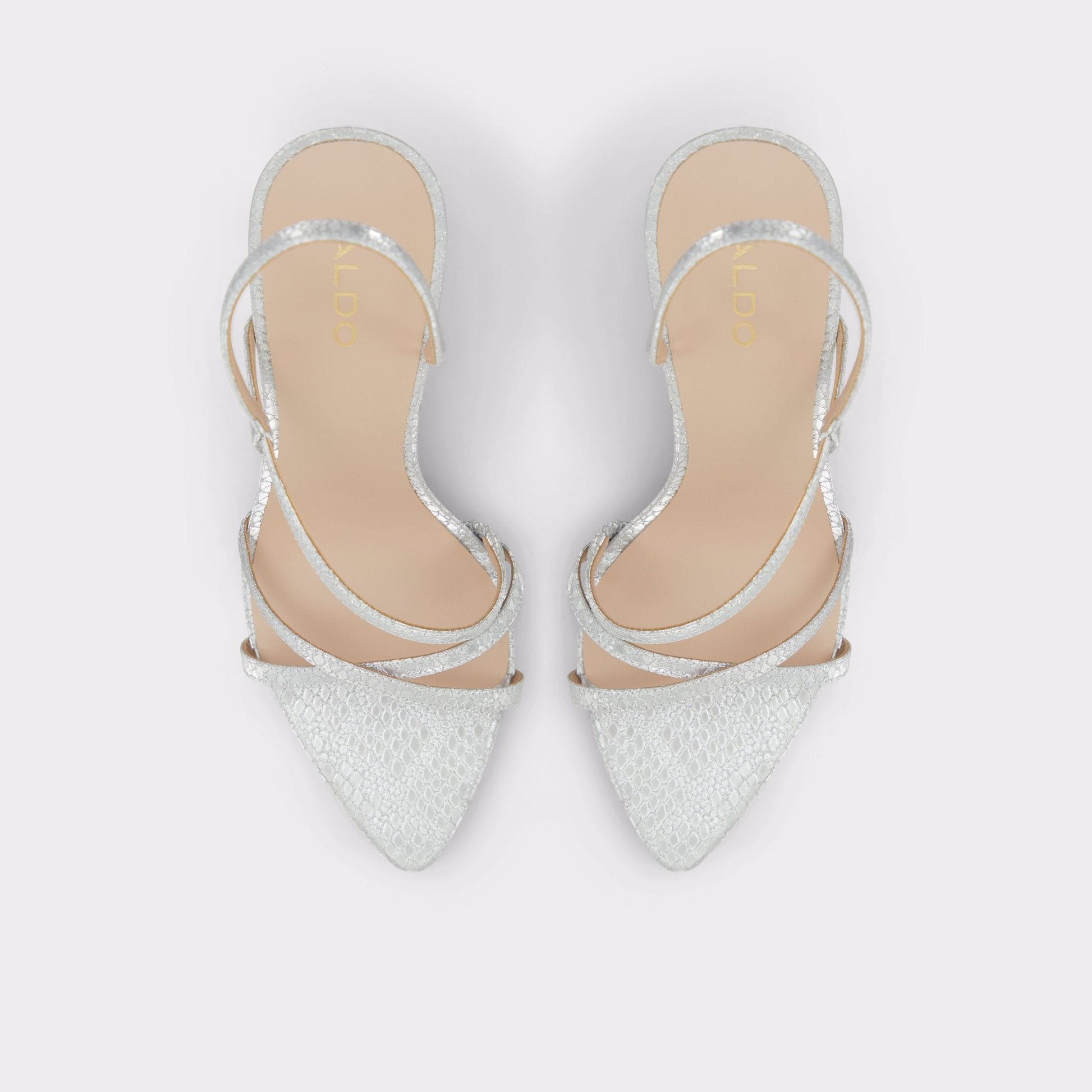 Resurge in Silver - Strappy stiletto sandal, Stiletto heel - Silver