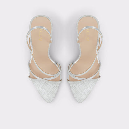 Resurge in Silver - Strappy stiletto sandal, Stiletto heel - Silver