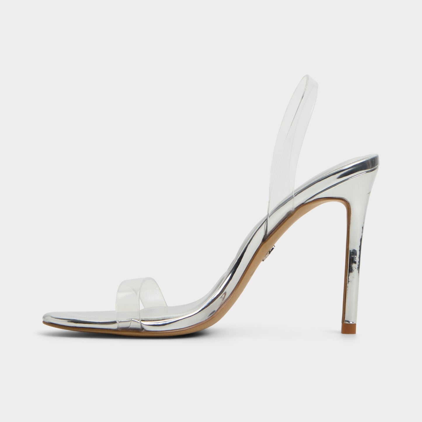 Quinilynn Silver Women's Iridescent metallics - Strappy heeled sandal, Stiletto heel - Silver