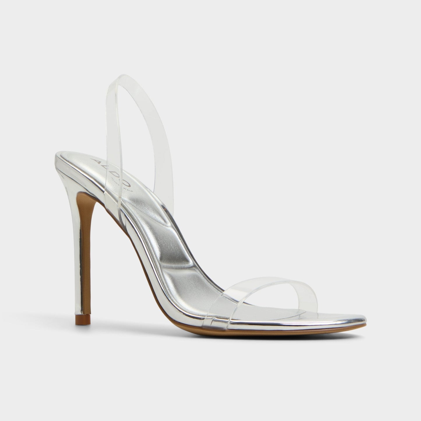 Quinilynn Silver Women's Iridescent metallics - Strappy heeled sandal, Stiletto heel - Silver
