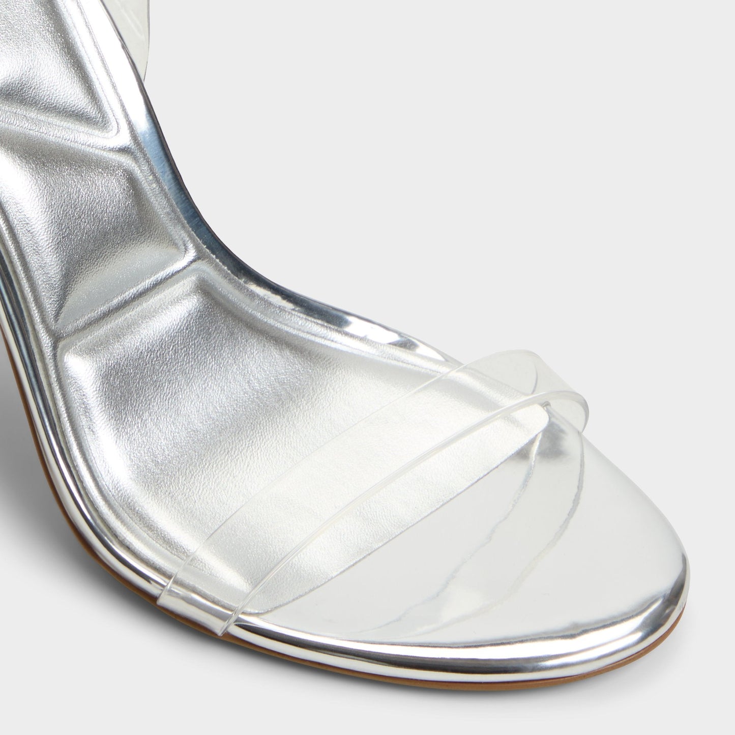 Quinilynn Silver Women's Iridescent metallics - Strappy heeled sandal, Stiletto heel - Silver