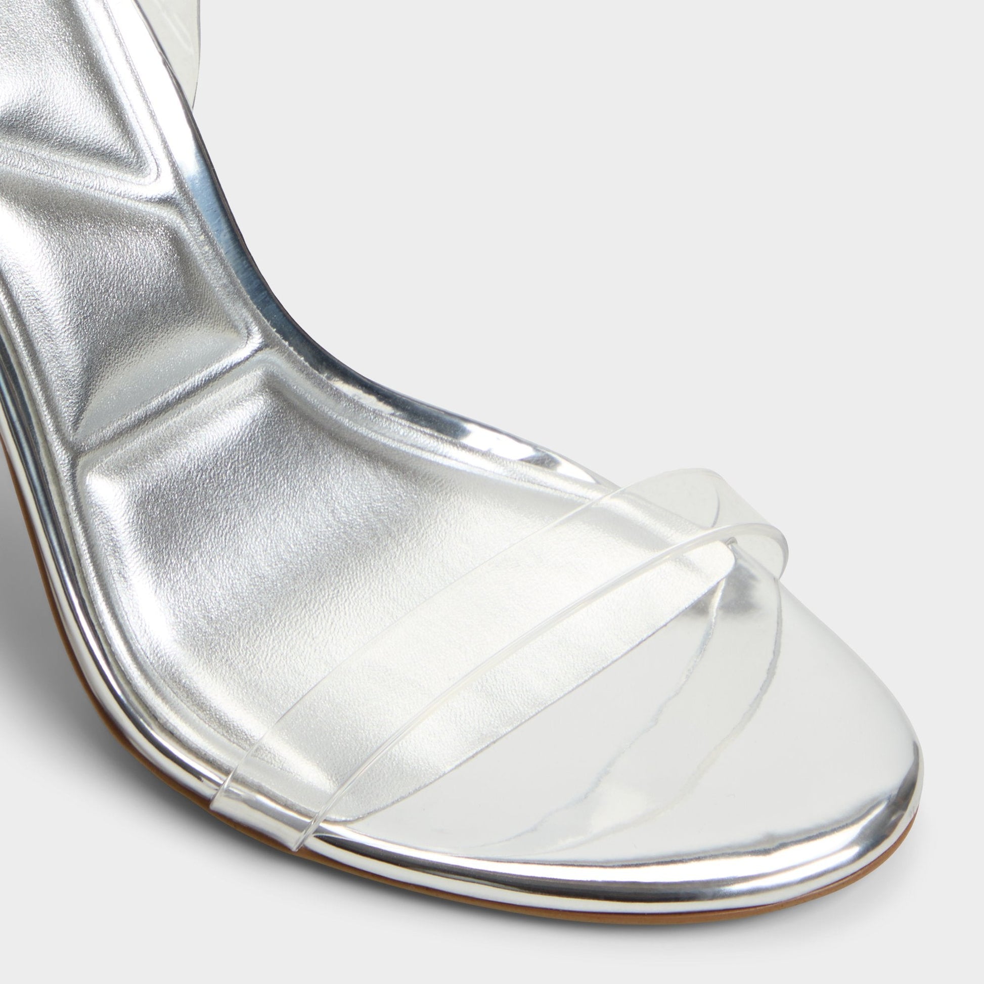 Quinilynn Silver Women's Iridescent metallics - Strappy heeled sandal, Stiletto heel - Silver