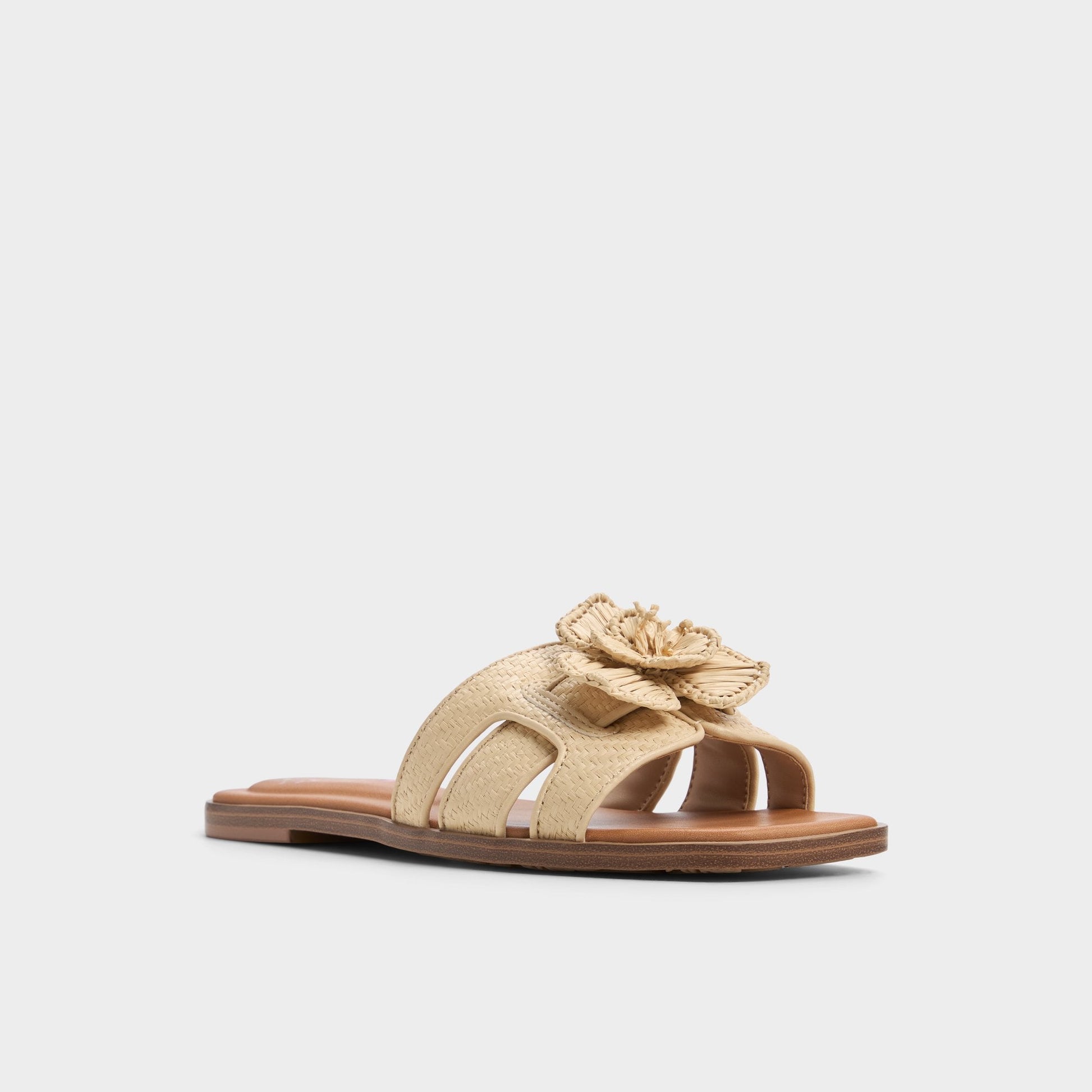 Seaflower Light Beige Women's Flats - Slide sandal - Light Beige