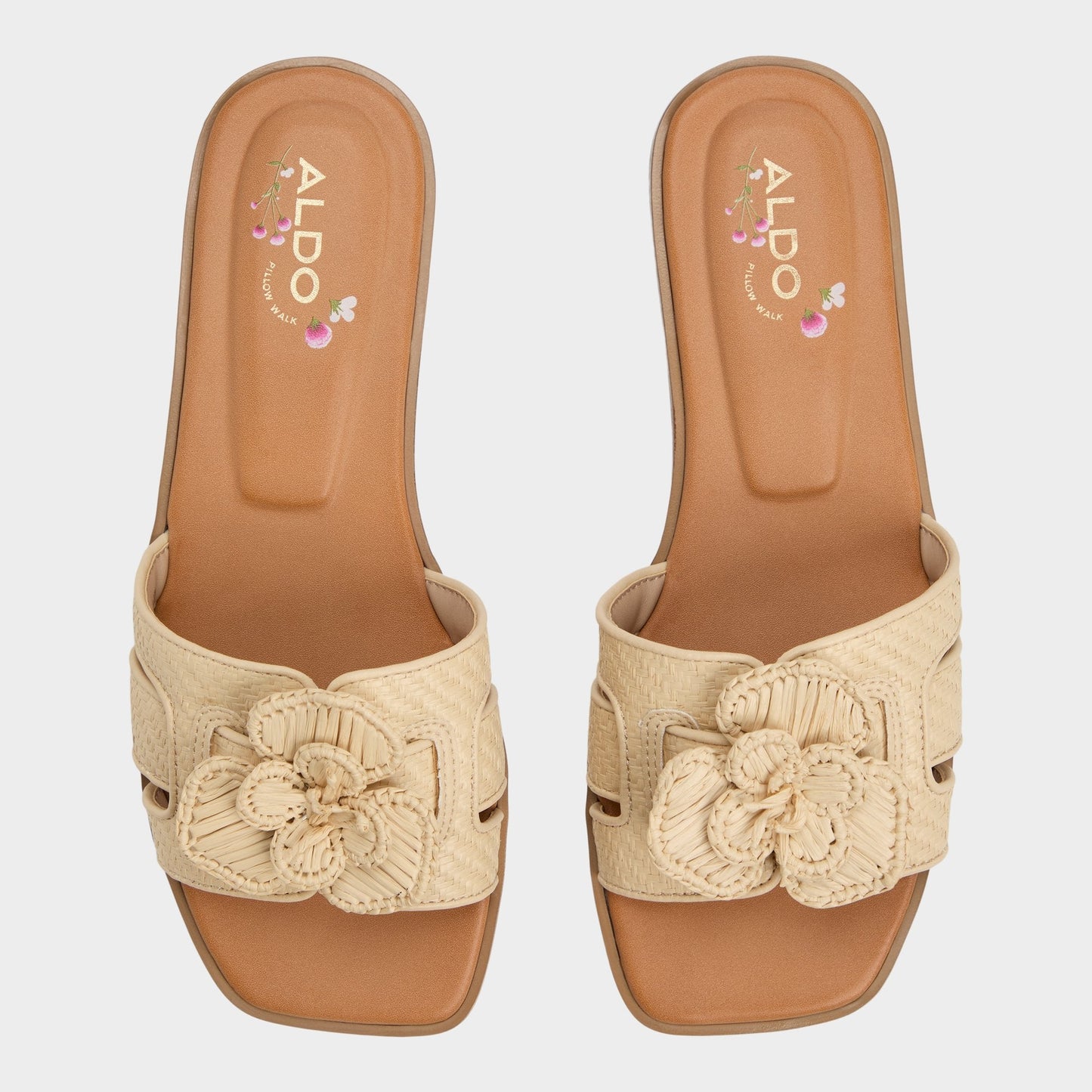 Seaflower Light Beige Women's Flats - Slide sandal - Light Beige