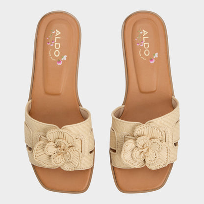 Seaflower Light Beige Women's Flats - Slide sandal - Light Beige