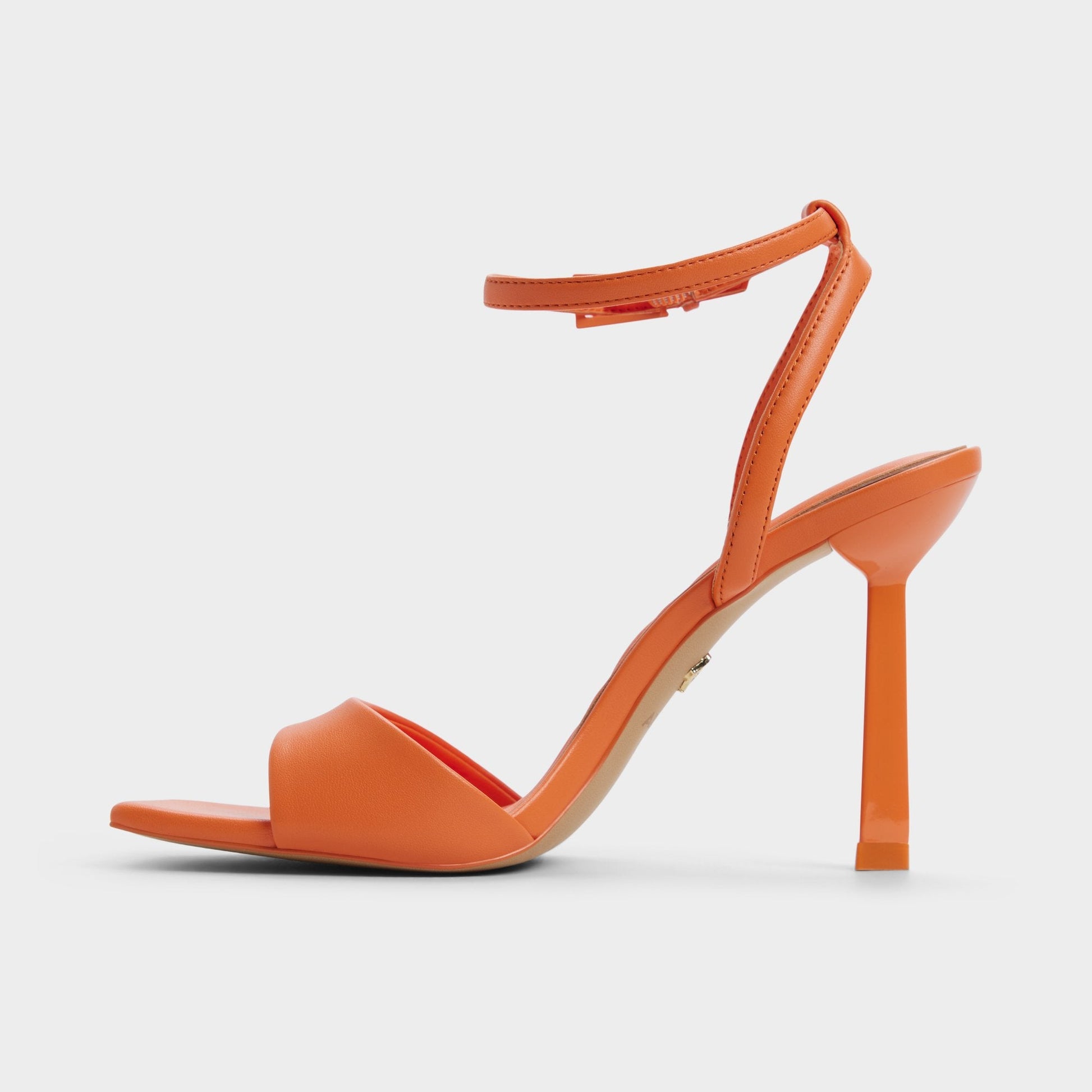 Illustrious Medium Orange Women's Strappy Heels - Strappy heeled sandal, Stiletto heel - Medium Orange