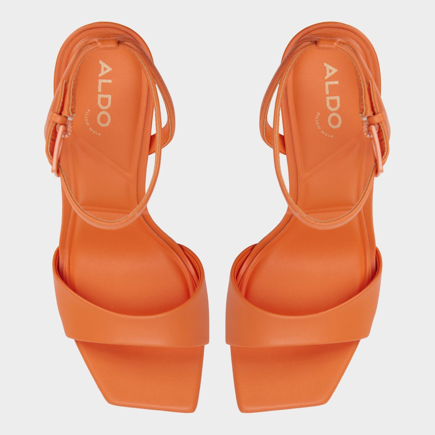 Illustrious Medium Orange Women's Strappy Heels - Strappy heeled sandal, Stiletto heel - Medium Orange