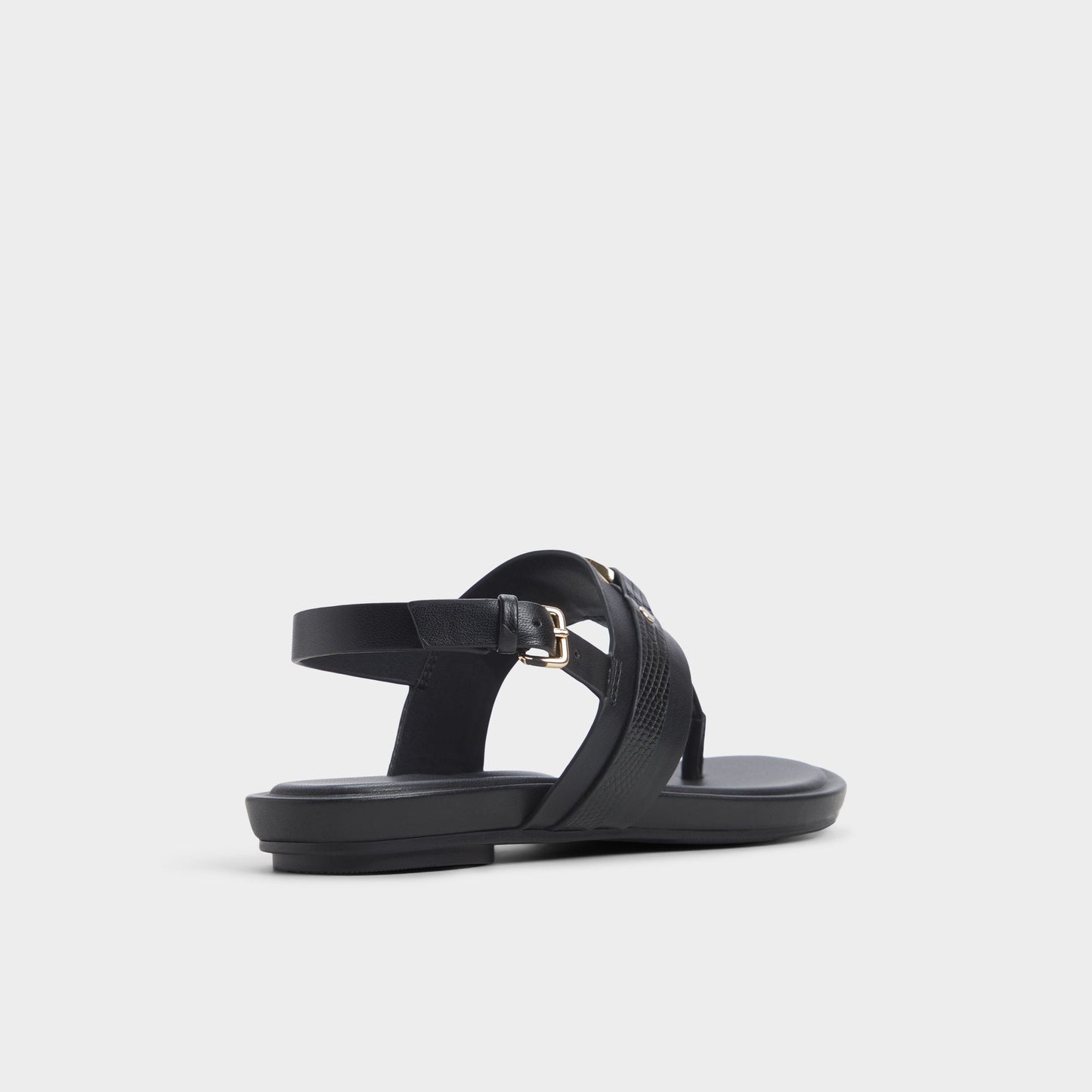 Taylen Black Women's Footbed sandals - T-strap sandal - Black