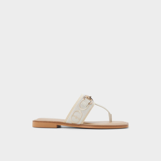Coralynna in White Bone 14053516 - T-strap sandal - White/Bone
