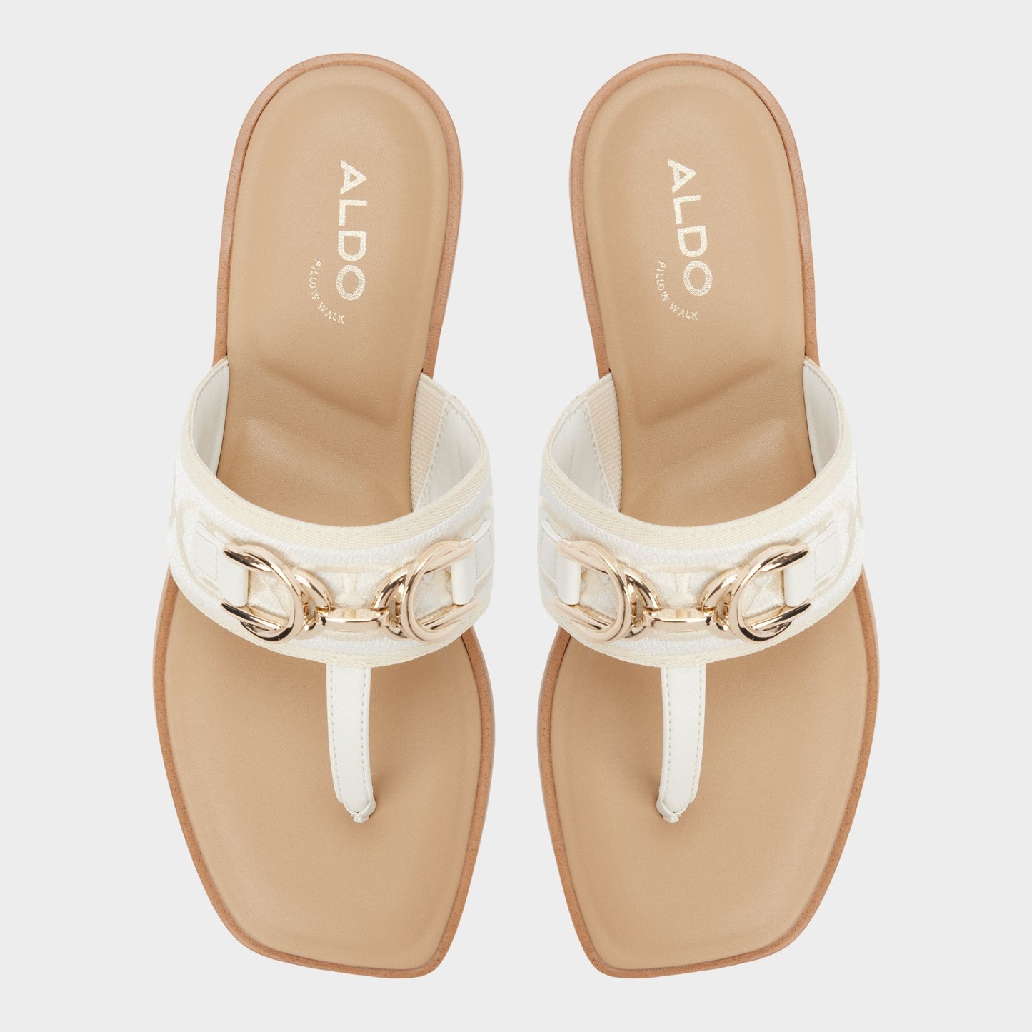 Coralynna in White Bone 14053516 - T-strap sandal - White/Bone