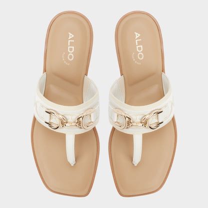Coralynna in White Bone 14053516 - T-strap sandal - White/Bone