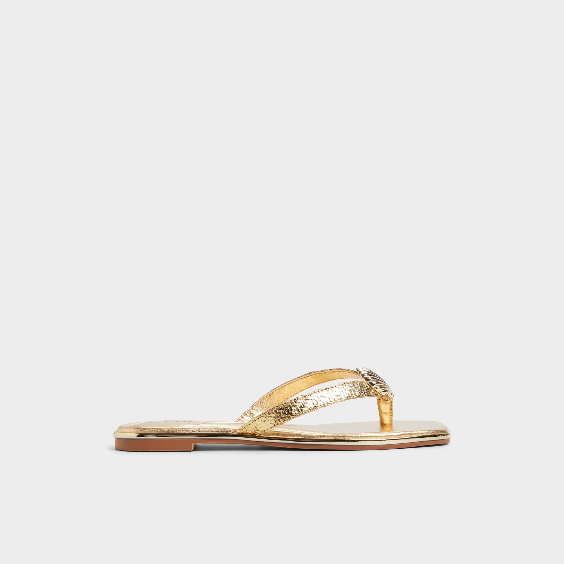 Conchiglia Gold Women's Flats - Flip flop - Gold