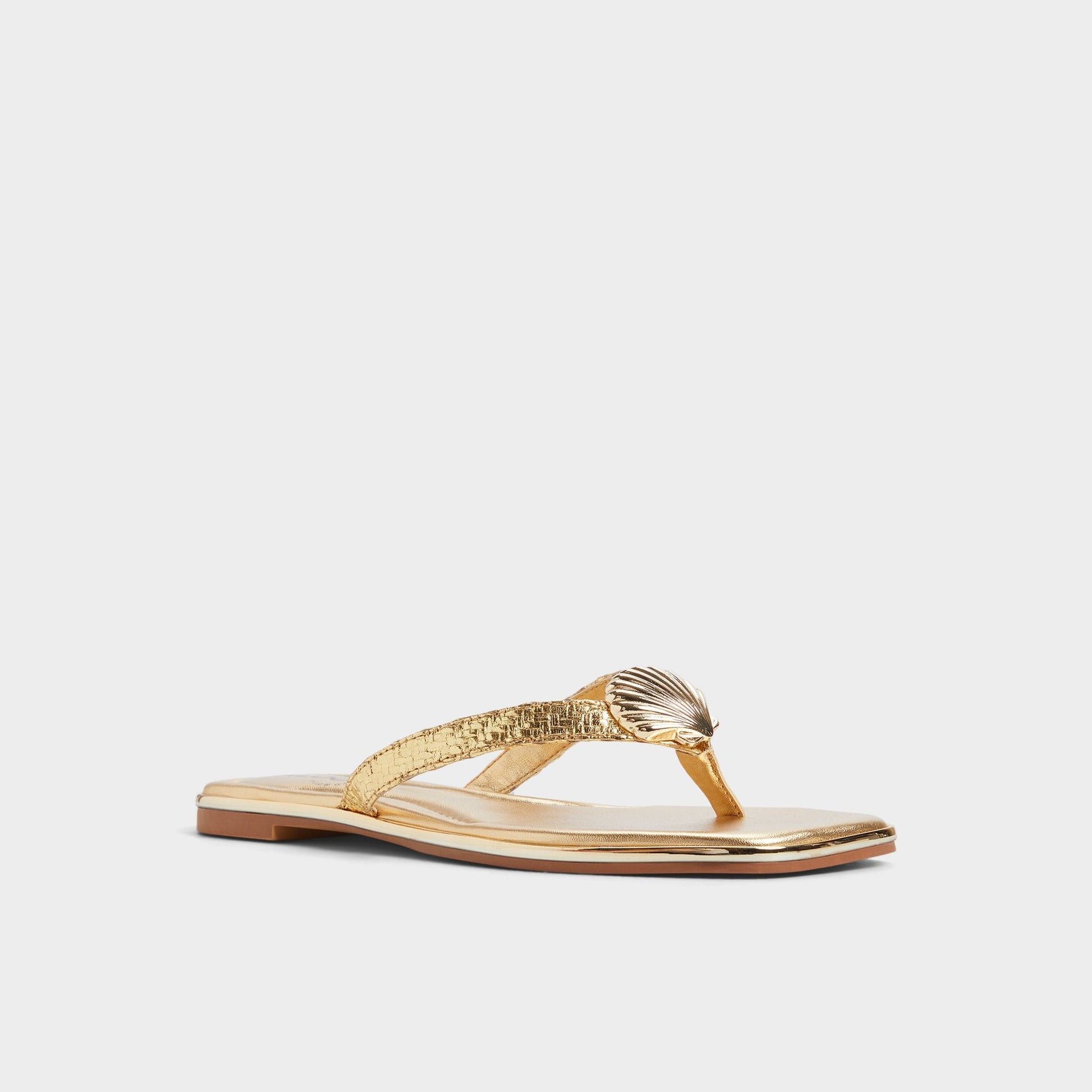 Conchiglia Gold Women's Flats - Flip flop - Gold