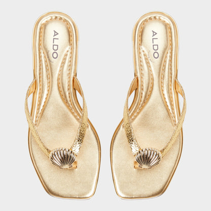 Conchiglia Gold Women's Flats - Flip flop - Gold