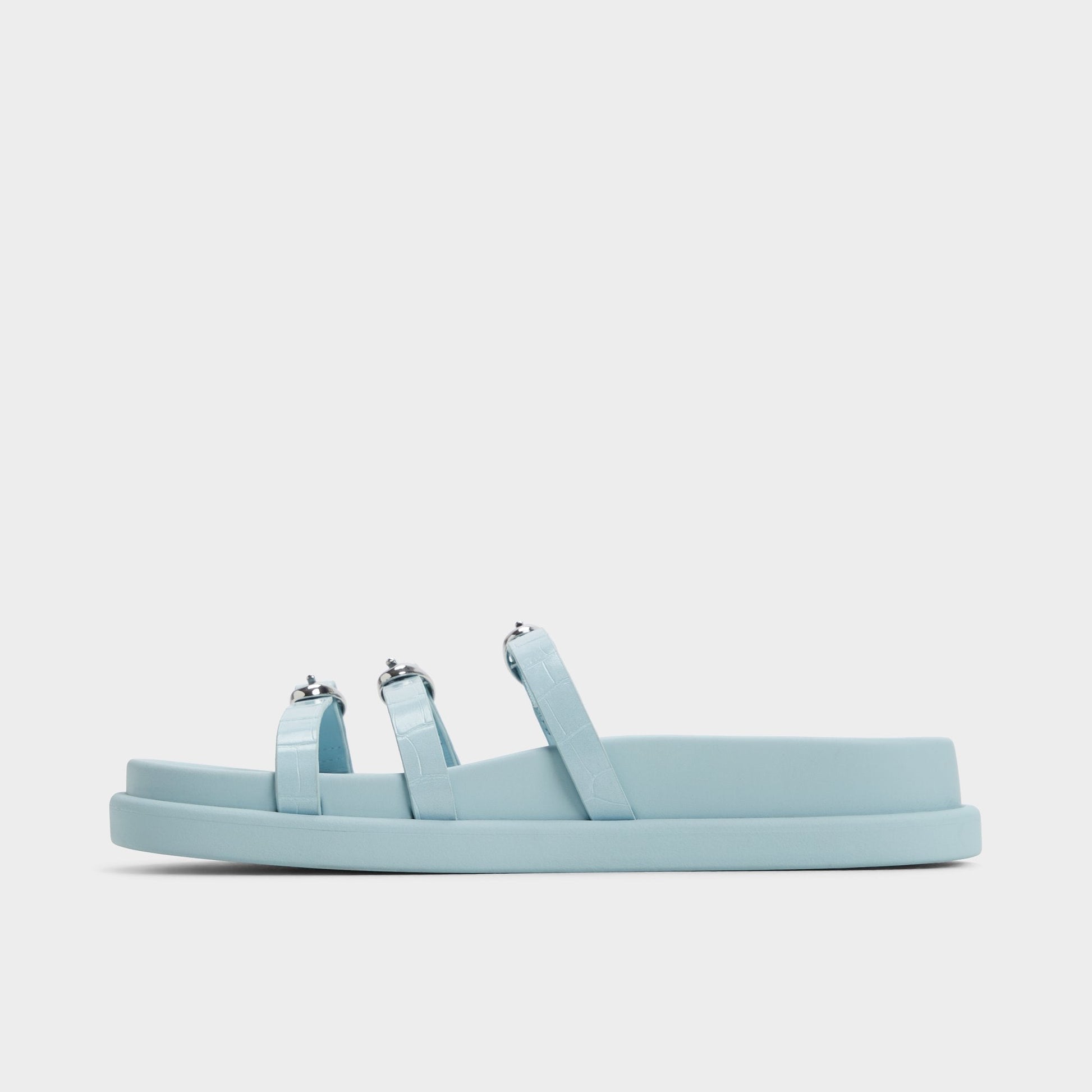 Zephyra Pastel Blue Women's Footbed sandals - Footbed sandal - Pastel Blue