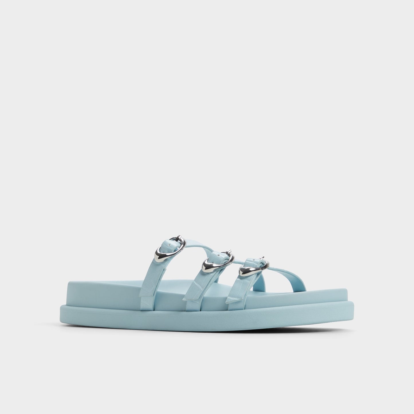 Zephyra Pastel Blue Women's Footbed sandals - Footbed sandal - Pastel Blue