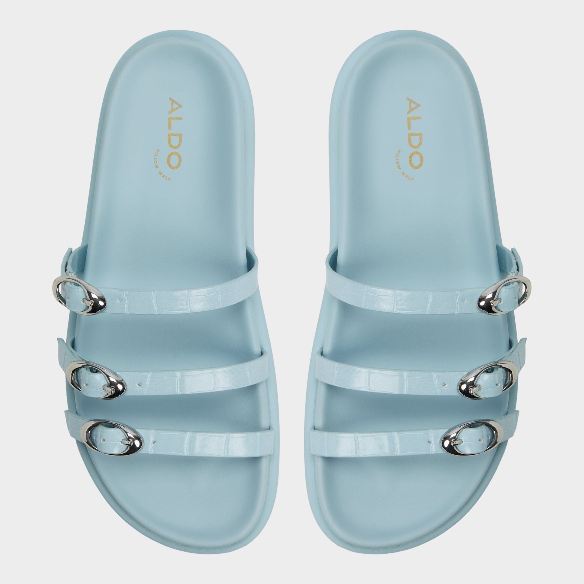Zephyra Pastel Blue Women's Footbed sandals - Footbed sandal - Pastel Blue
