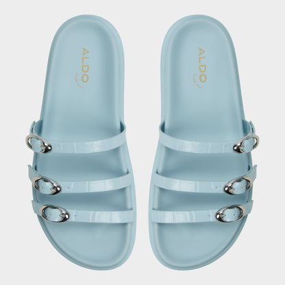 Zephyra Pastel Blue Women's Footbed sandals - Footbed sandal - Pastel Blue