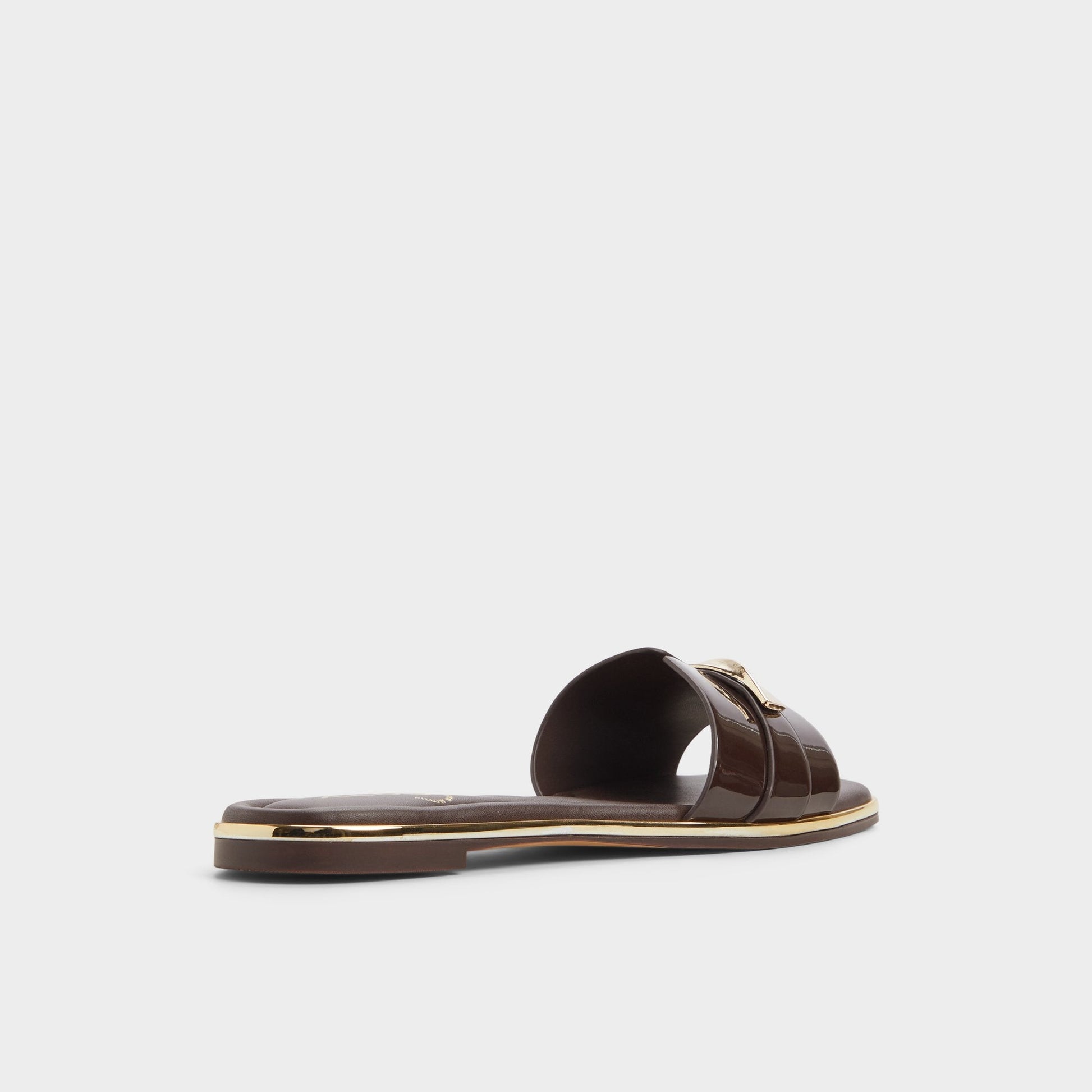 Darlina Medium Brown Women's Flats - Slide sandal - Medium brown