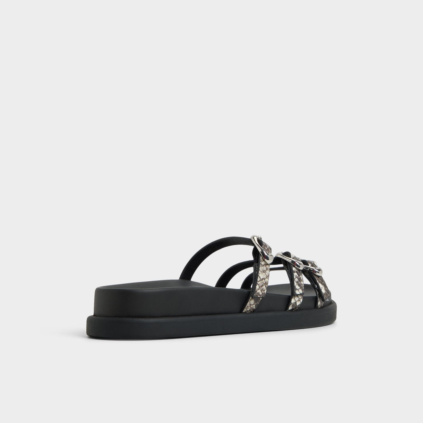 Zephyra White/Black Women's Footbed sandals - Footbed sandal - White/Black
