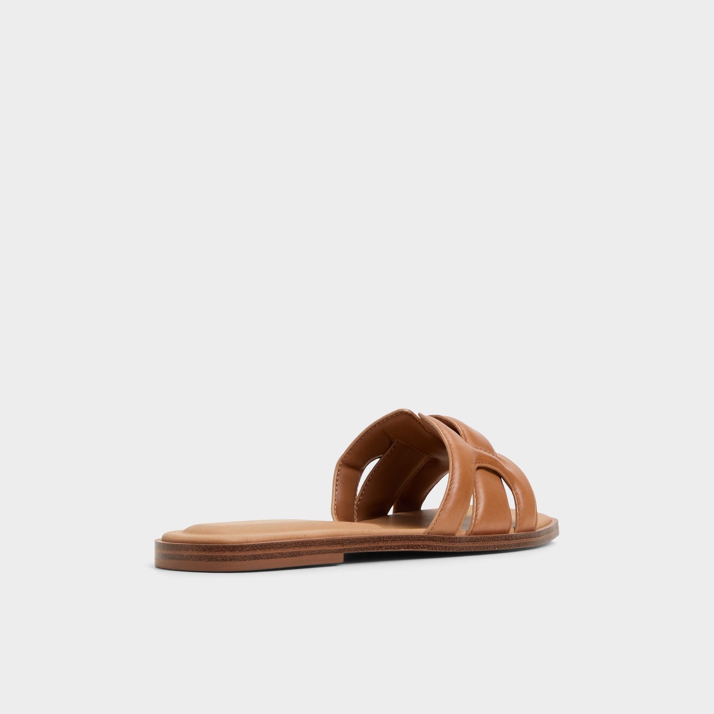 Eleny Medium Brown Women's Flats - Slide sandal - Medium Brown
