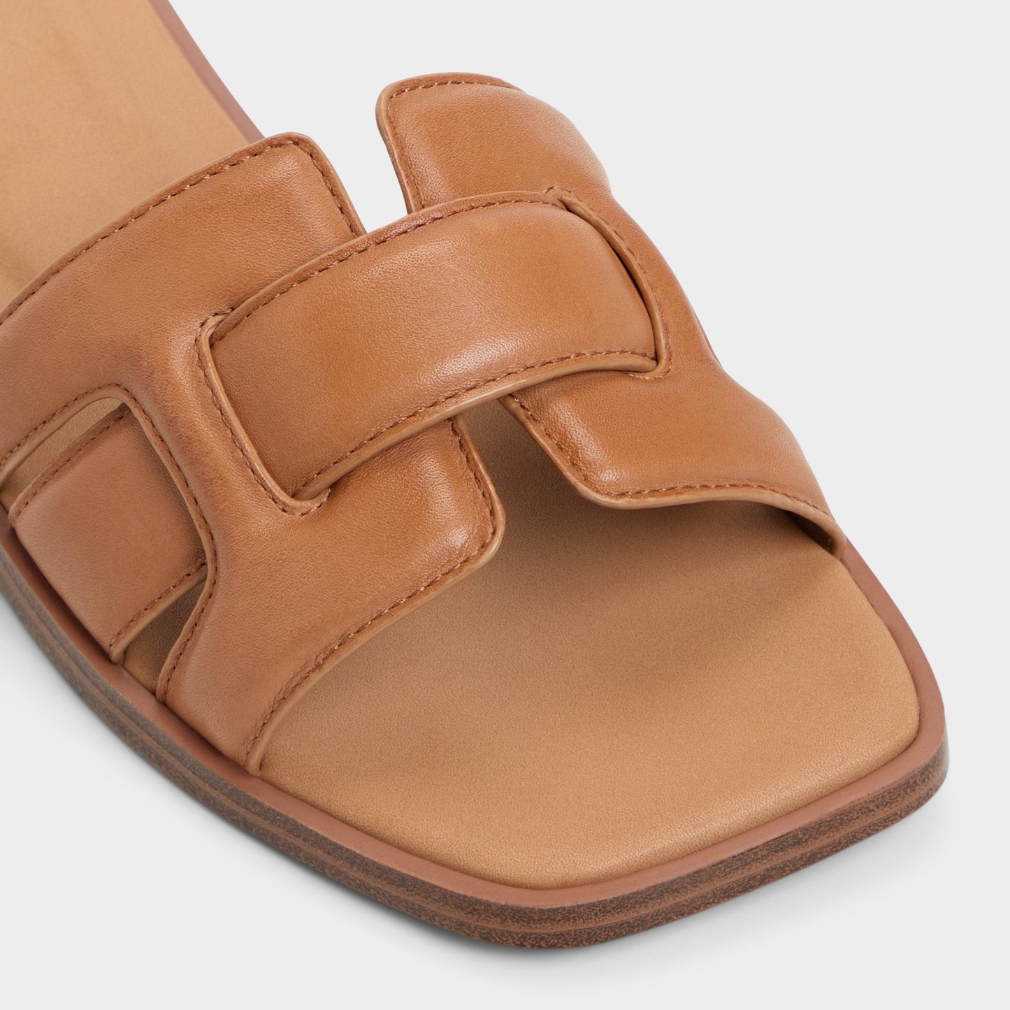 Eleny Medium Brown Women's Flats - Slide sandal - Medium Brown