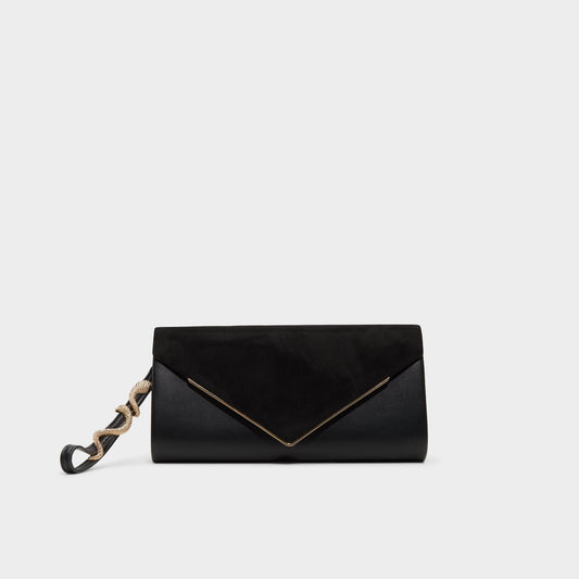 Serpantee in Black - Clutch - Black