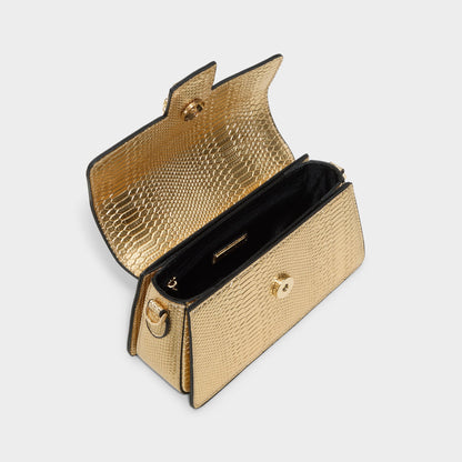 Callunaax Gold Women's Top Handle Bags - Top handle bag - Gold