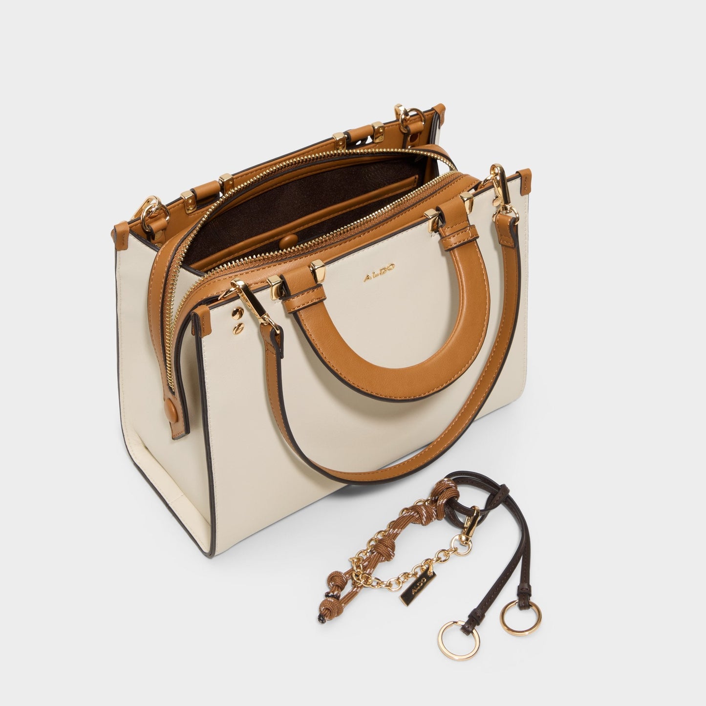 Almarisaa in Tan Combo - Satchel bag - Tan combo