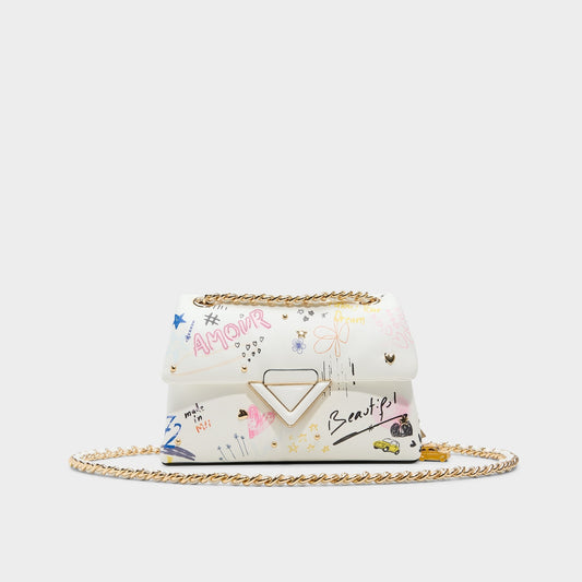 Doodlesoftpufff in White Combo - Crossbody bag - White combo