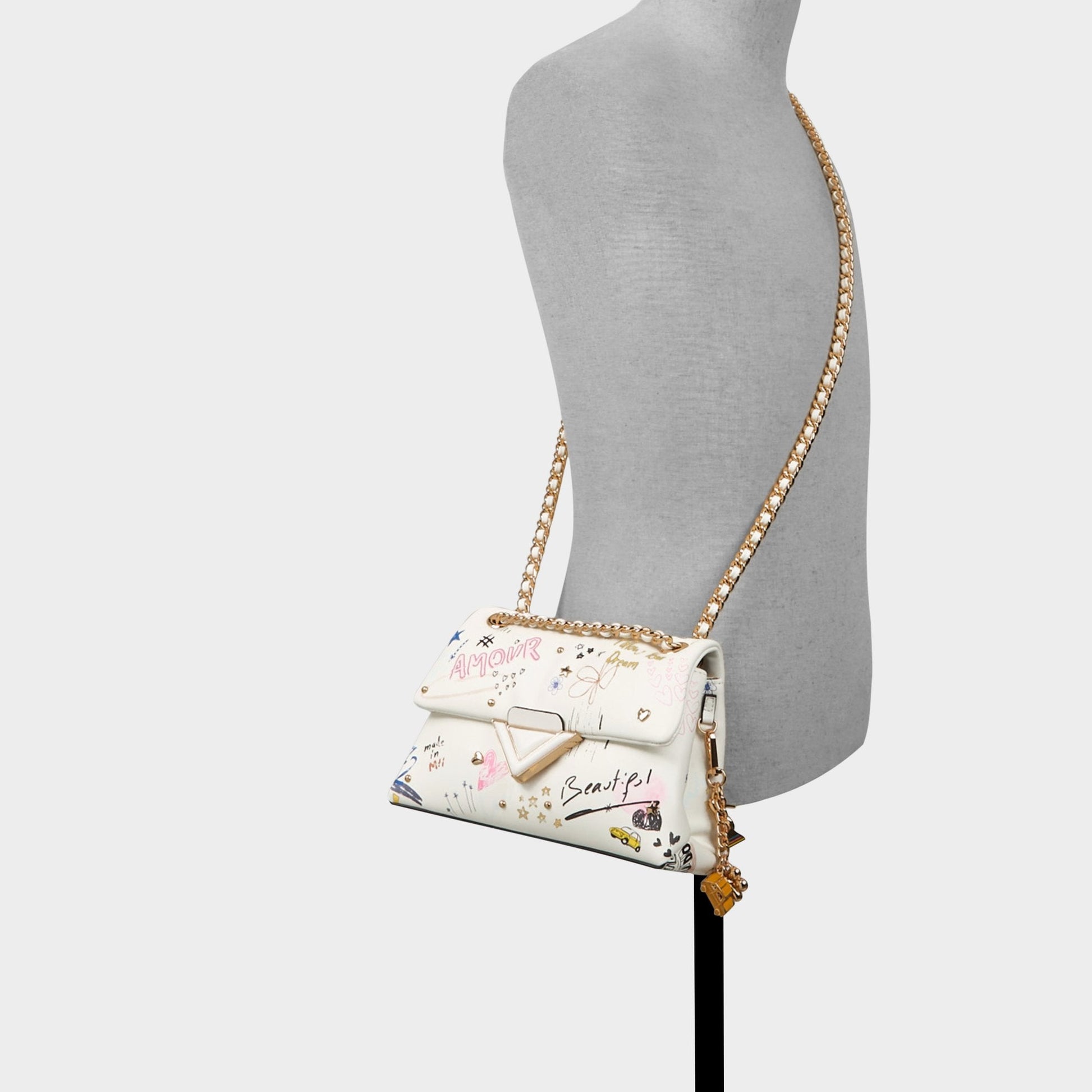 Doodlesoftpufff in White Combo - Crossbody bag - White combo