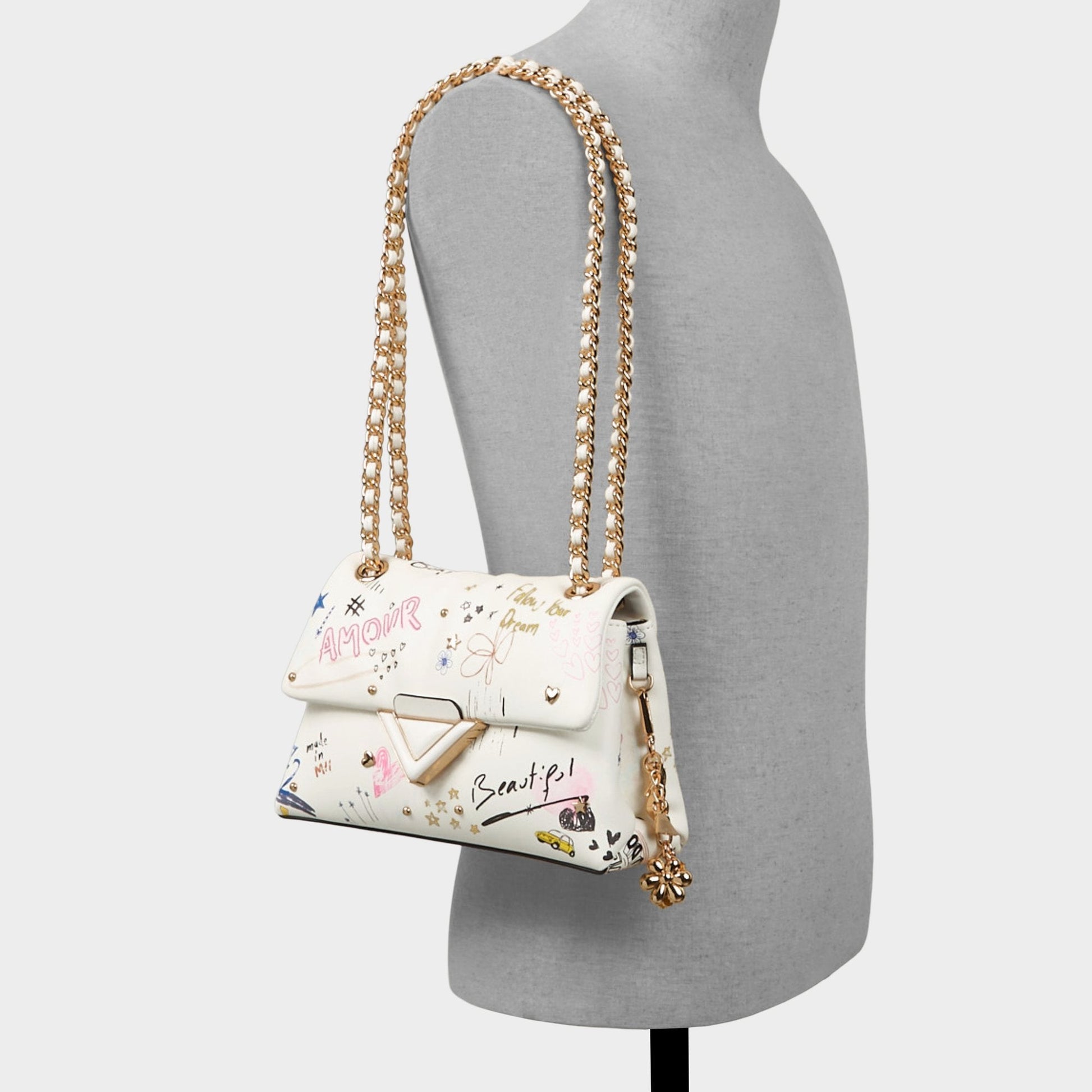 Doodlesoftpufff in White Combo - Crossbody bag - White combo