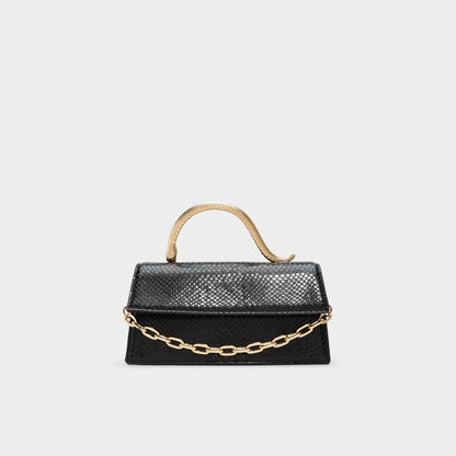 Daphnei Black Women's Top Handle Bags - Top handle bag - Black