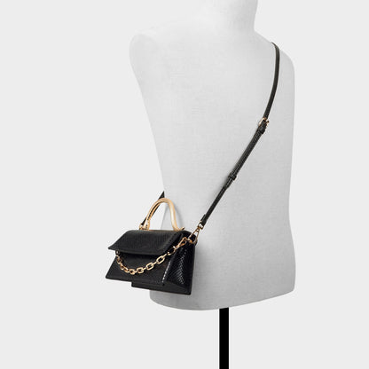Daphnei Black Women's Top Handle Bags - Top handle bag - Black