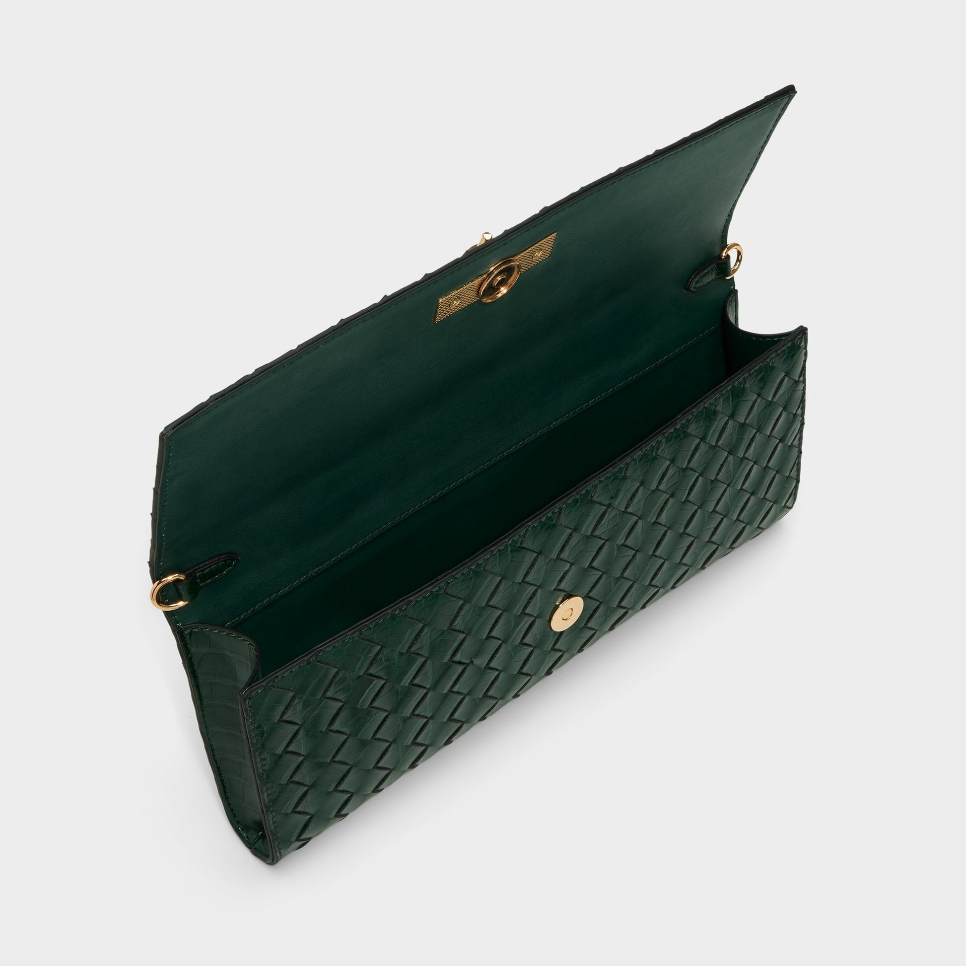 Rouxx in Dark Green - Clutch - Dark green