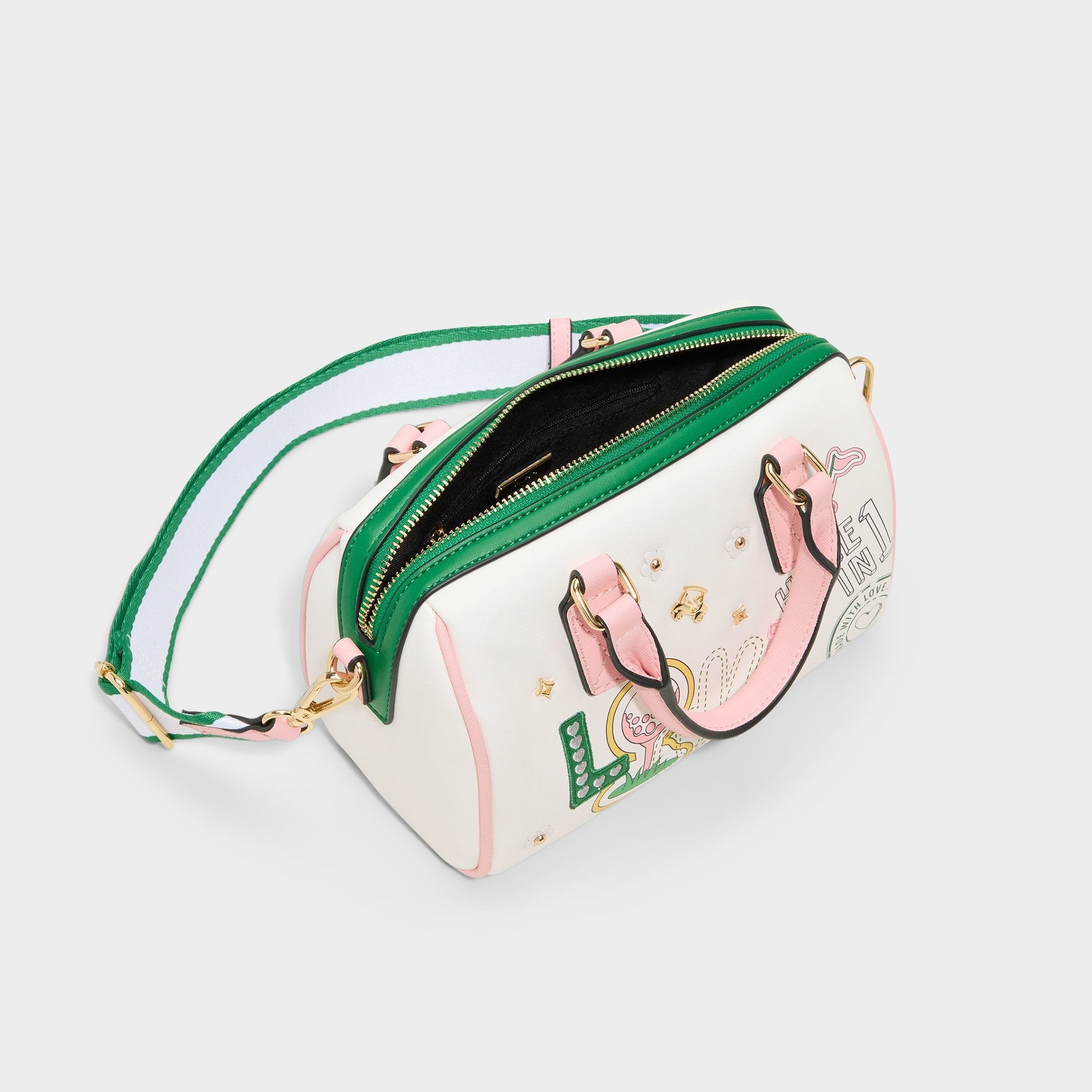 Fisney White Combo Women's Mini bags - Barrel bag - White Combo
