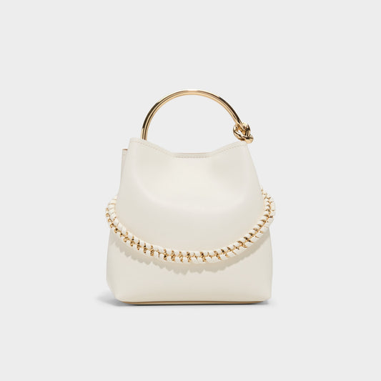 Bienkaax Bone Women's Top Handle Bags - Bucket bag - Bone