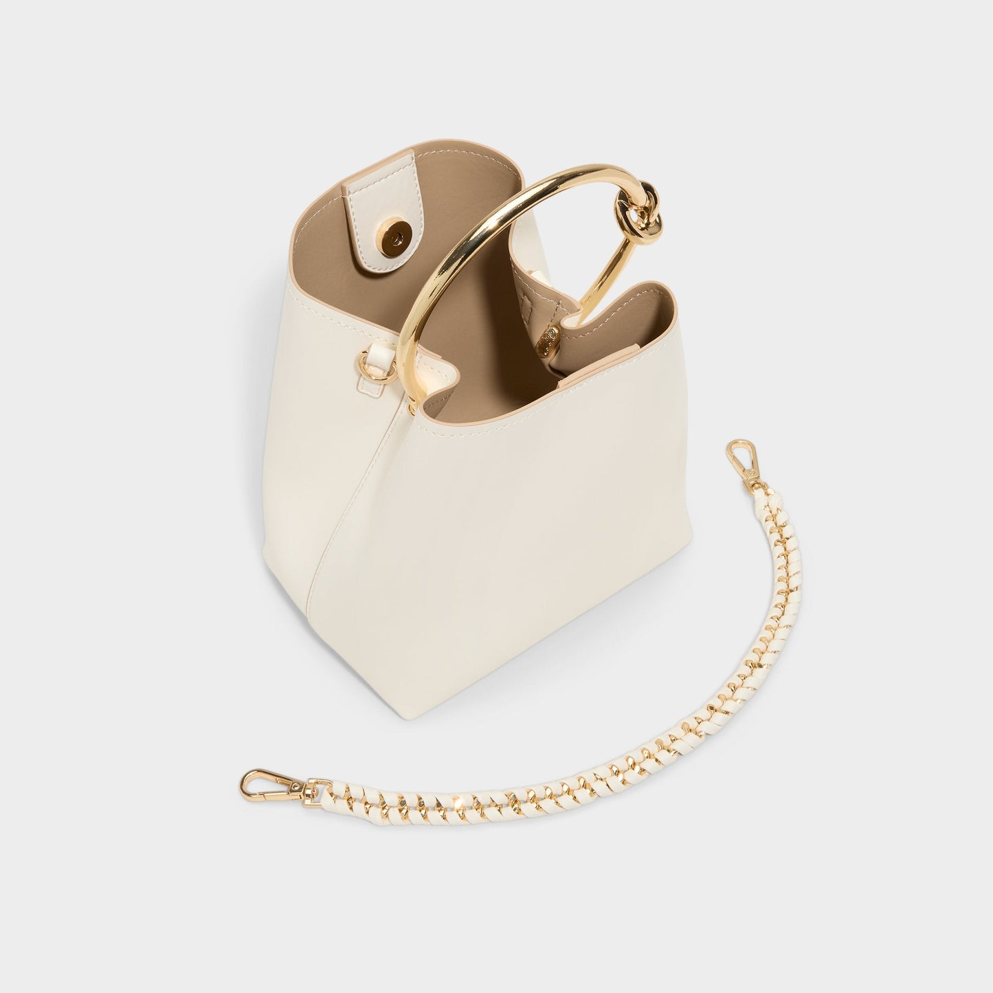 Bienkaax Bone Women's Top Handle Bags - Bucket bag - Bone