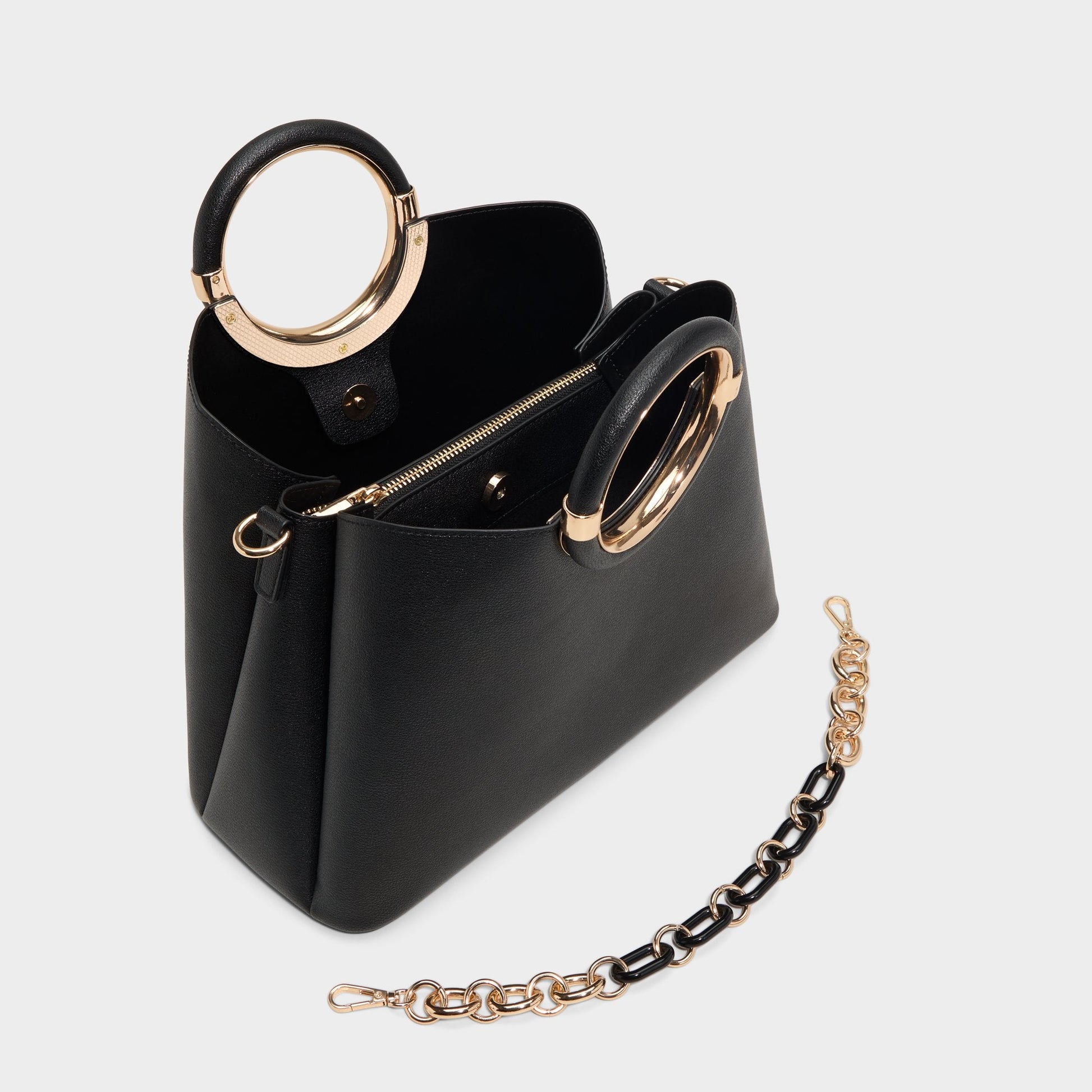 Dovieex Black Women's Top Handle Bags - Satchel bag - Black