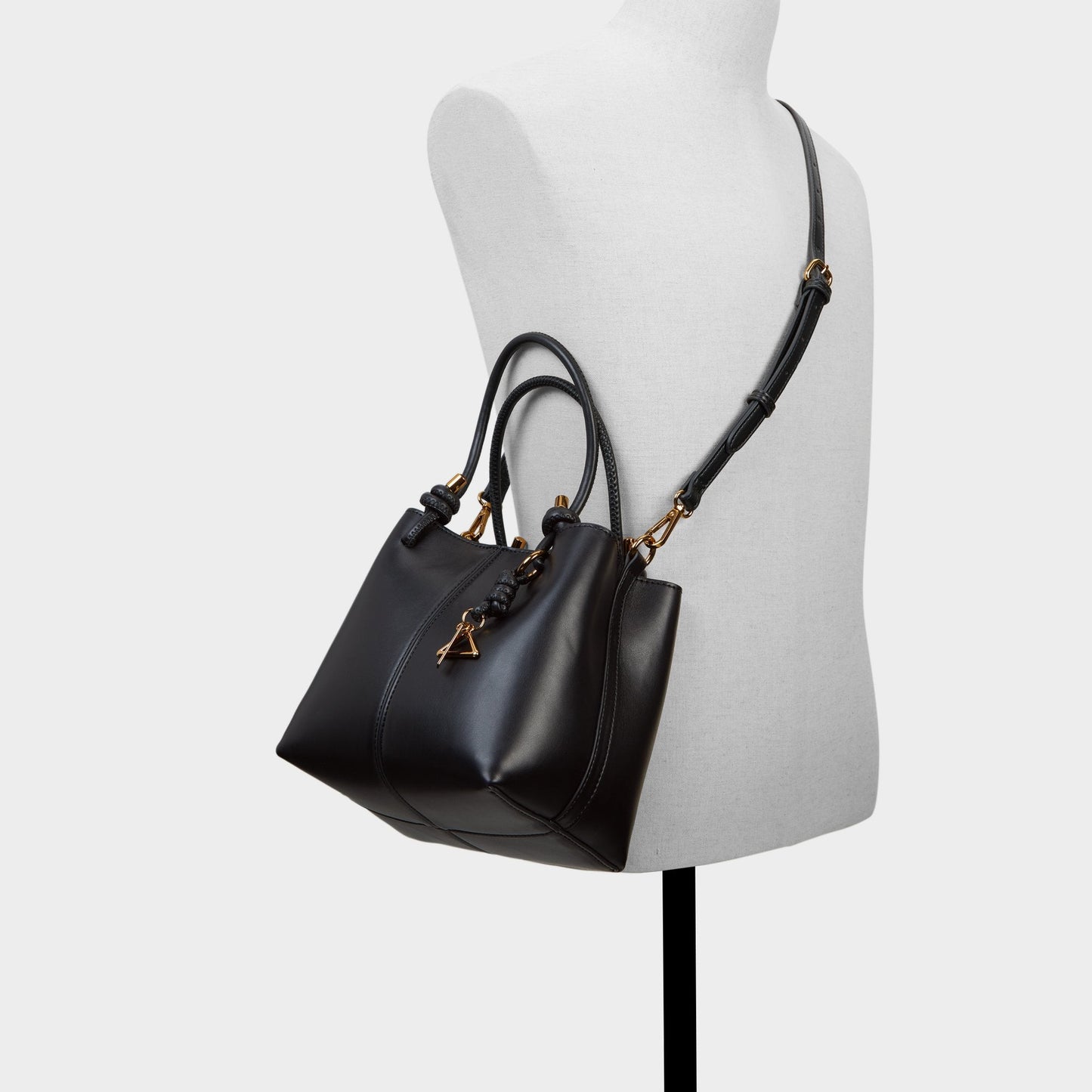 Evielily Black Overflow Women's Shoulder Bags - Satchel bag - Black Overflow