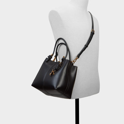 Evielily Black Overflow Women's Shoulder Bags - Satchel bag - Black Overflow