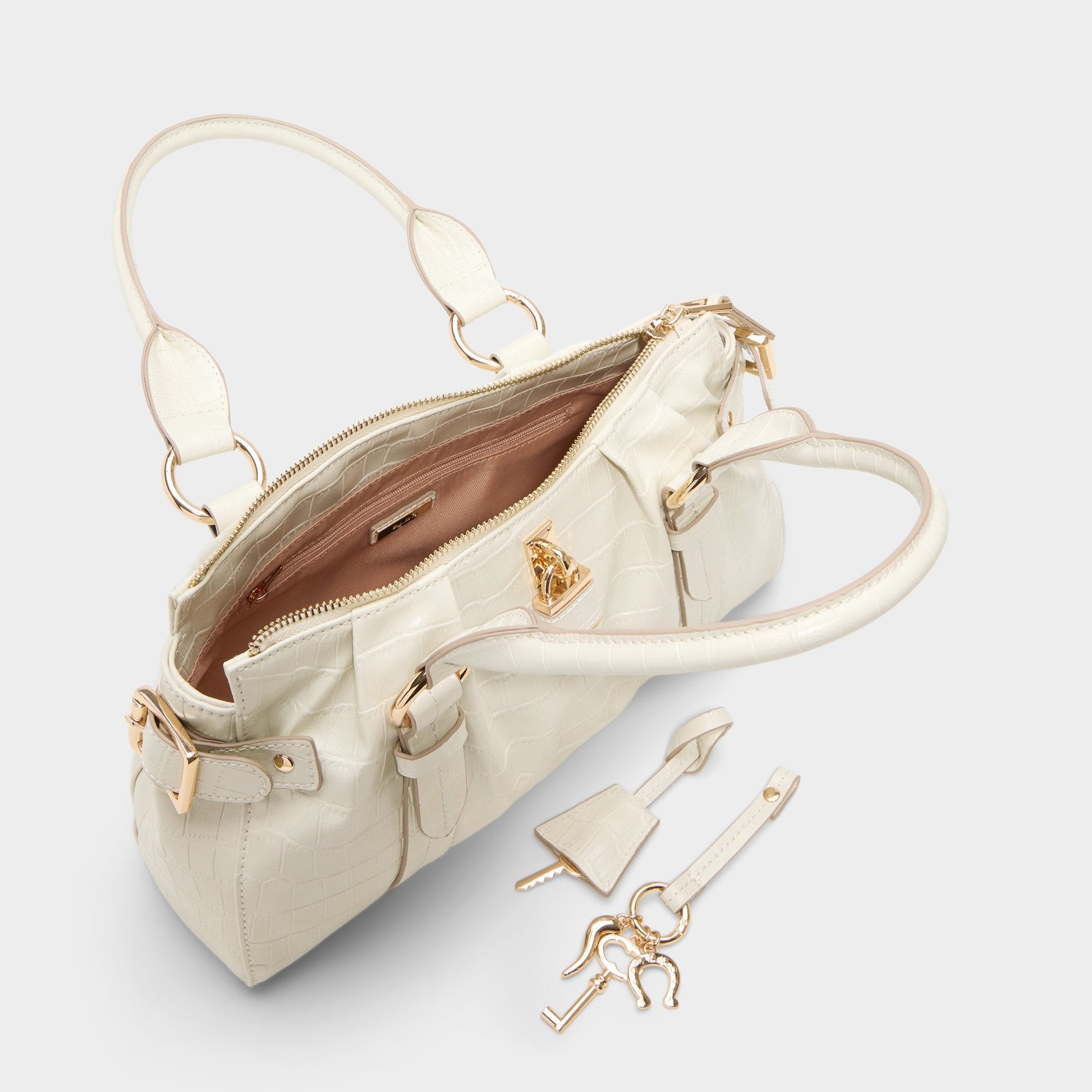 Alosaa in White - Satchel bag - White