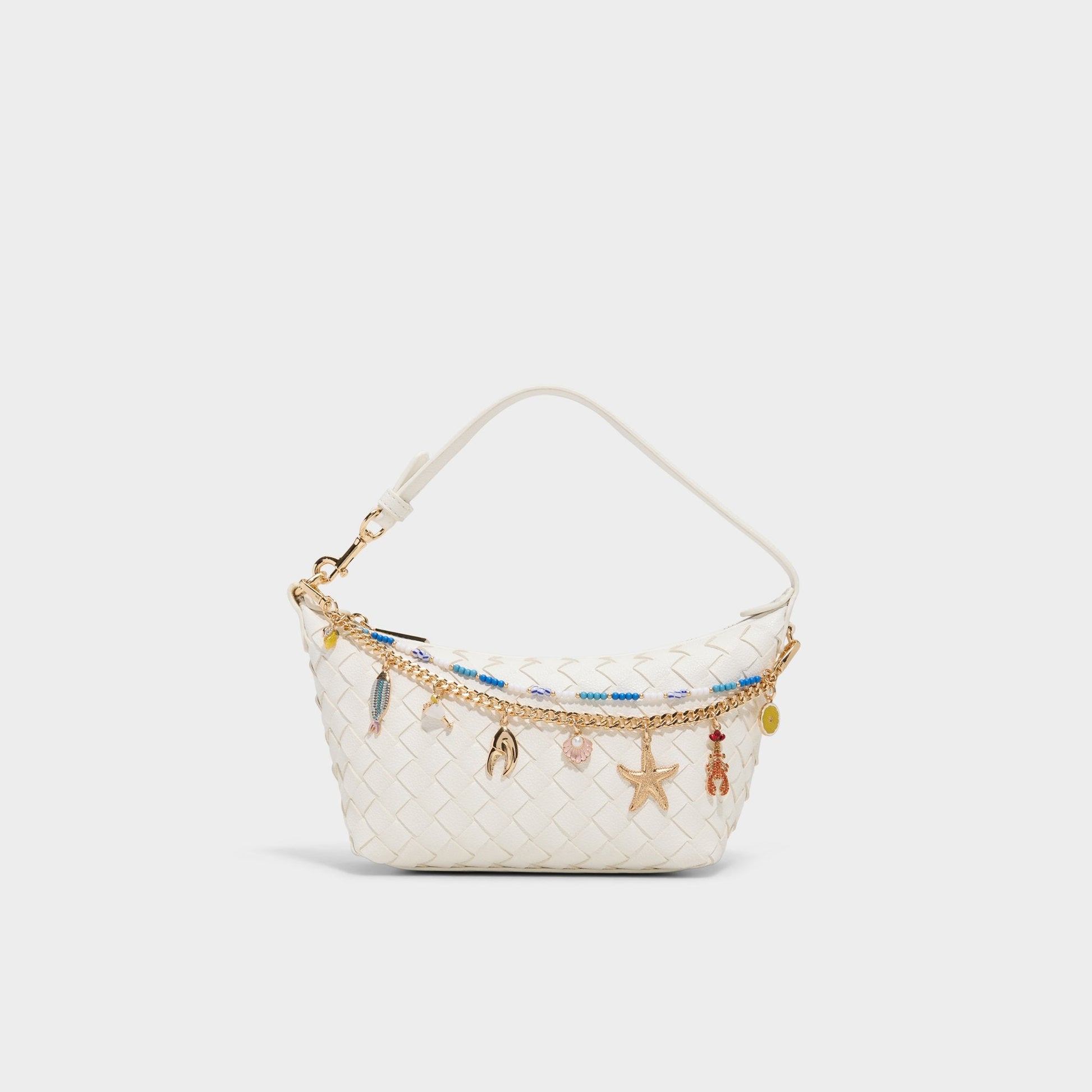 Frankiewoven White Women's Shoulder Bags - Shoulder bag - White