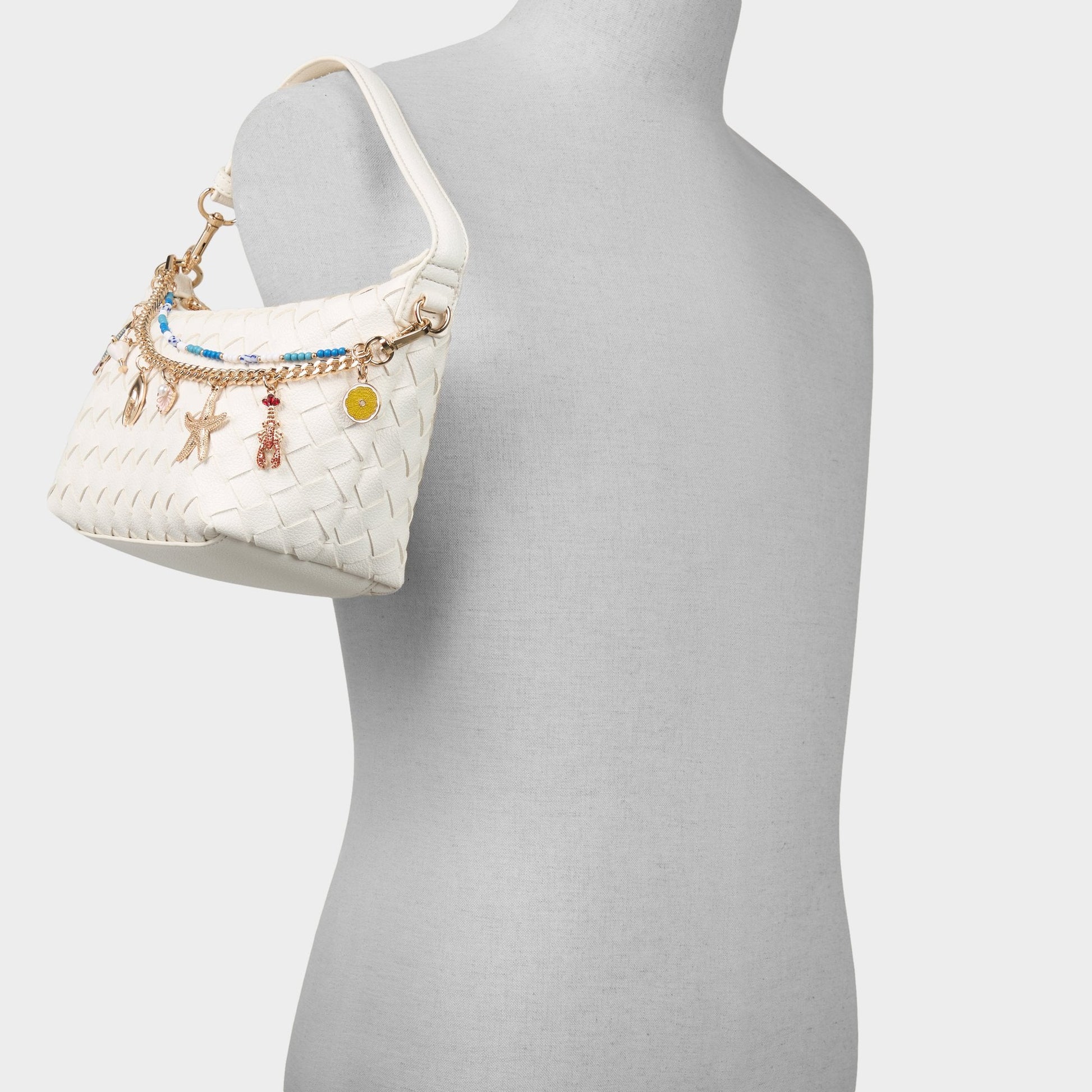 Frankiewoven White Women's Shoulder Bags - Shoulder bag - White