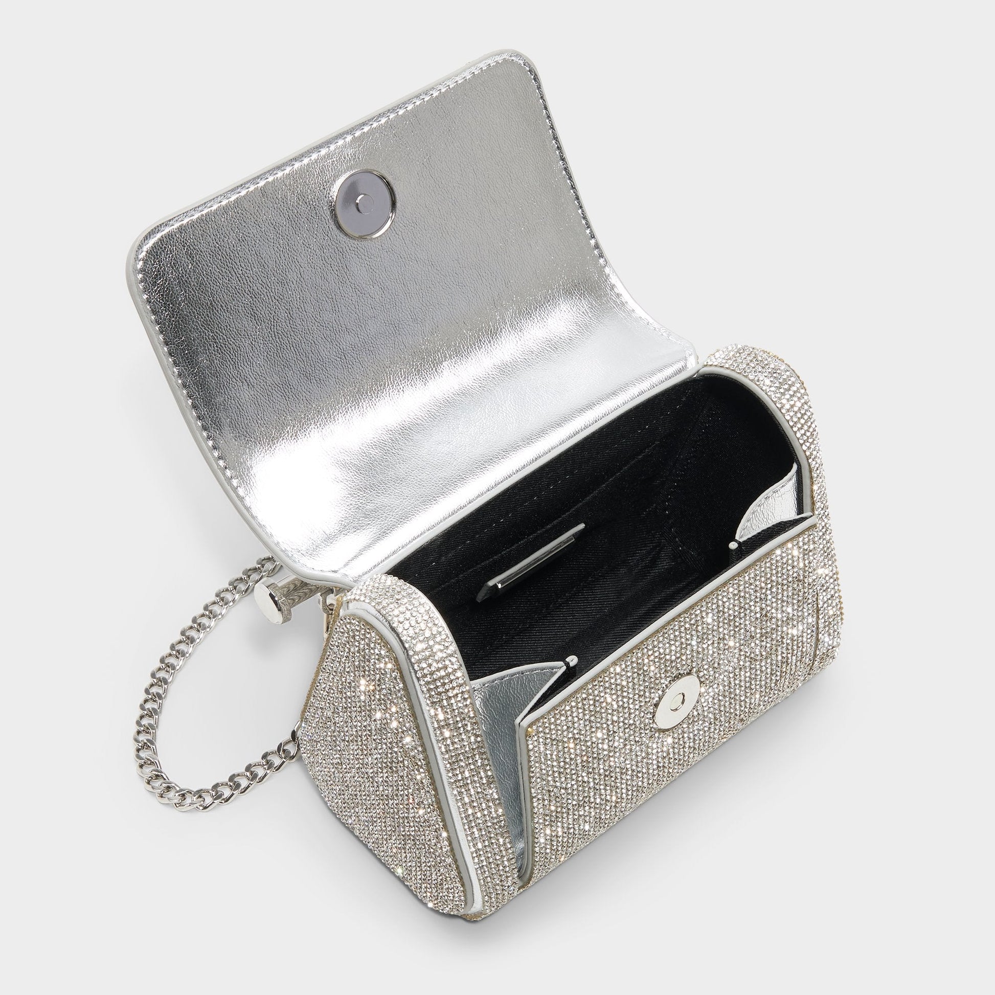 Blingchic Silver Women's Clutches & Evening bags - Top handle bag - Silver