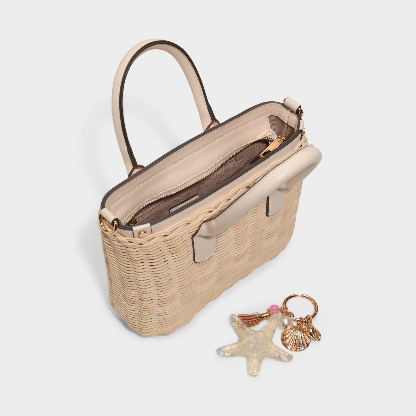 Seasparkle Bone Women's Top Handle Bags - Satchel bag - Bone