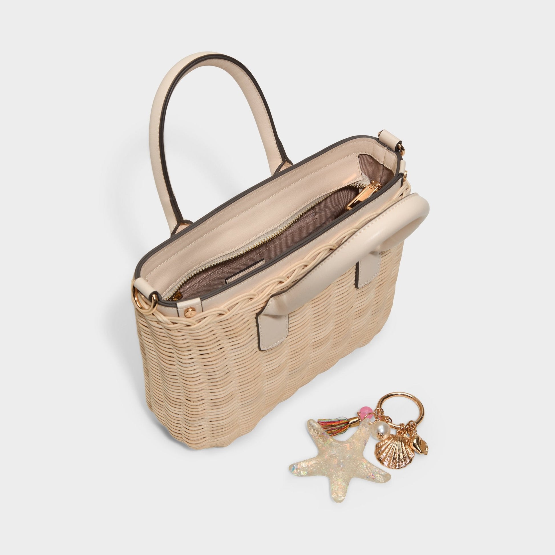 Seasparkle Bone Women's Top Handle Bags - Satchel bag - Bone