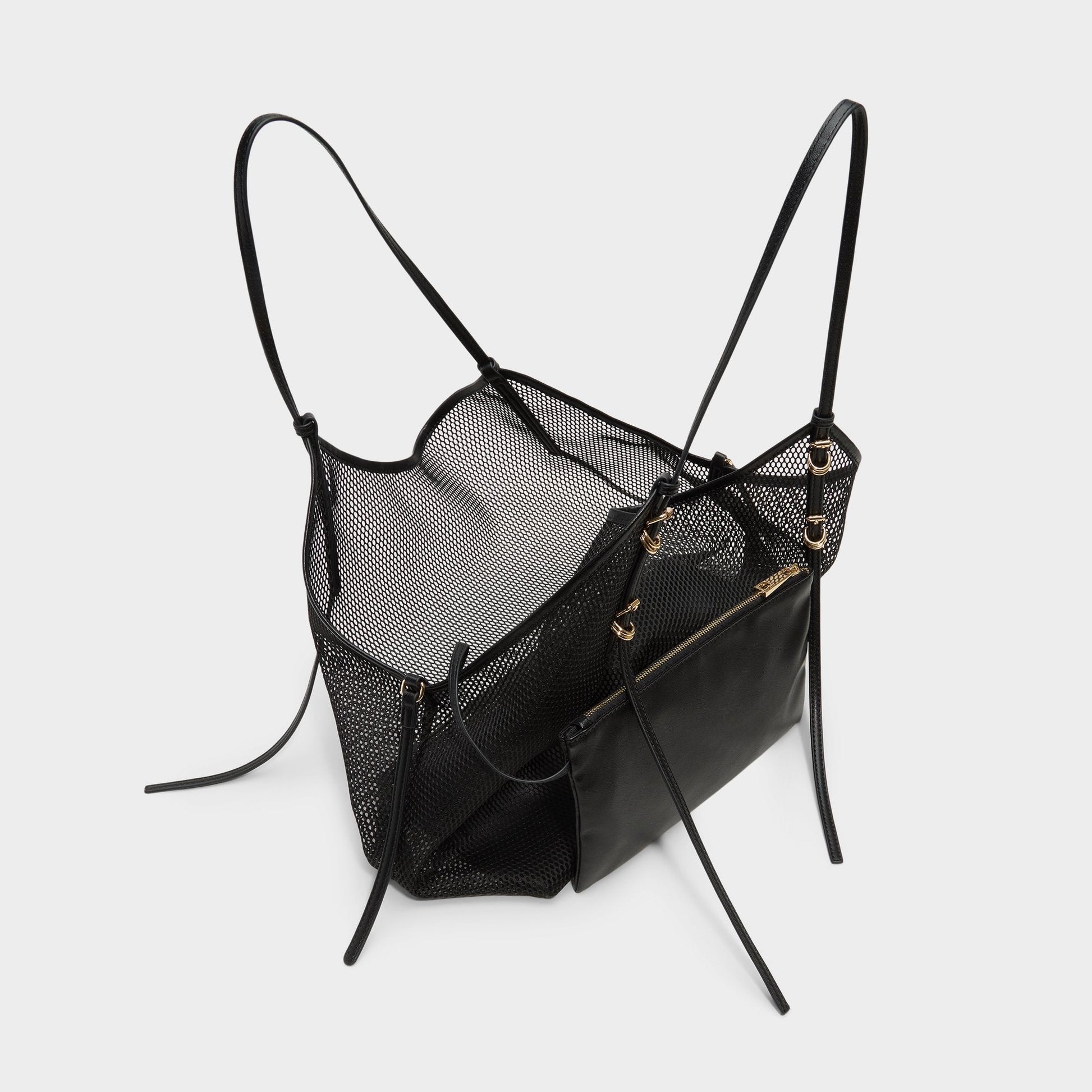 Meshcarry Black Women's Tote & Satchel bags - Hobo bag - Black