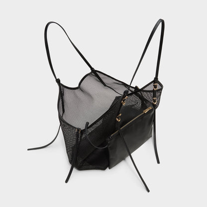 Meshcarry Black Women's Tote & Satchel bags - Hobo bag - Black