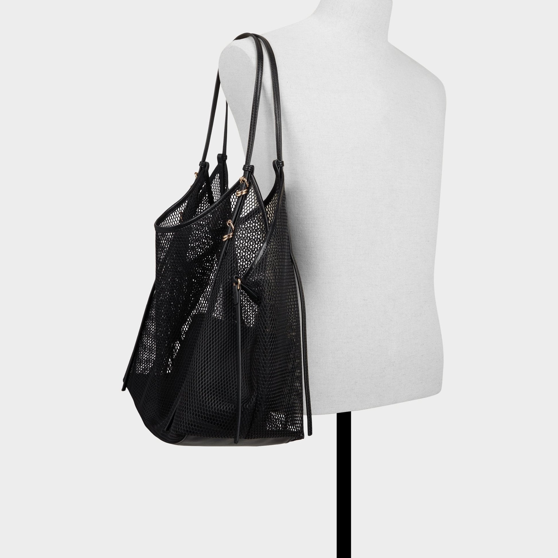 Meshcarry Black Women's Tote & Satchel bags - Hobo bag - Black
